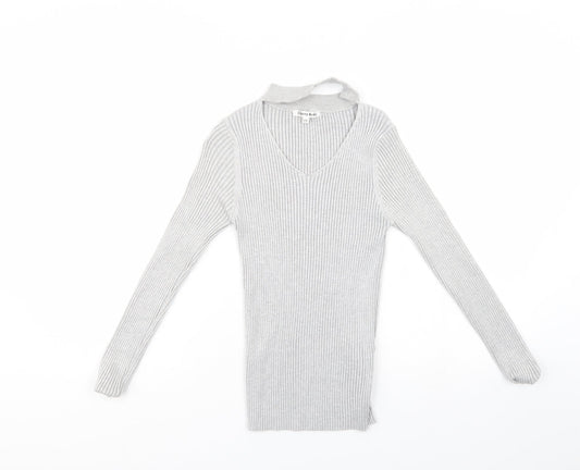 Cherry Koko Womens Grey   Pullover Jumper Size S