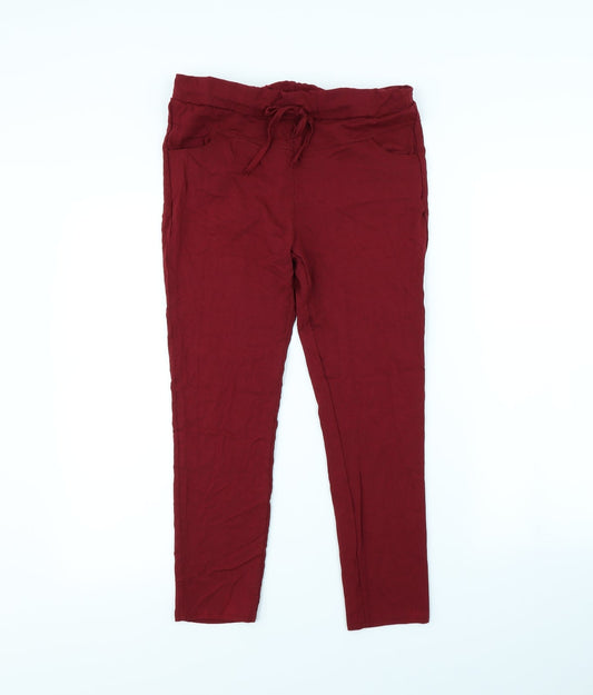 Preworn Womens Red   Trousers  Size 30 in L28 in