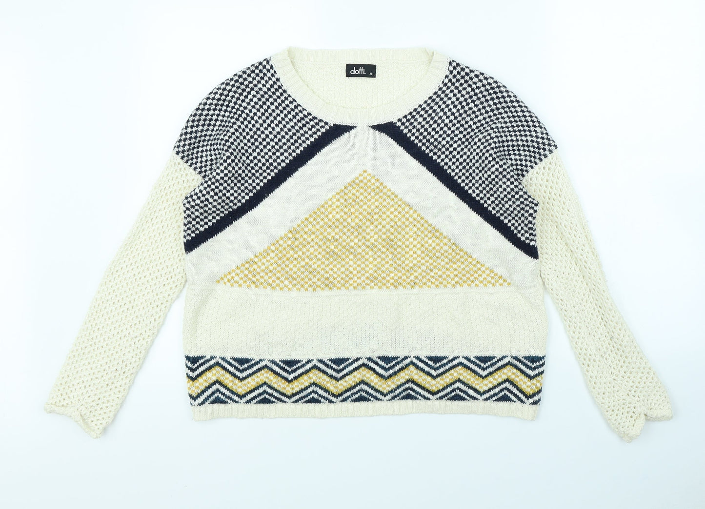 Dotti Womens Beige   Pullover Jumper Size XS