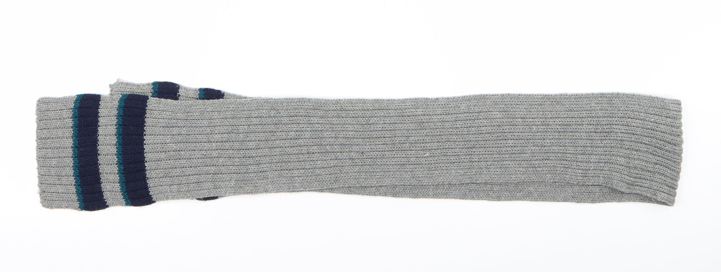 Preworn Boys Grey Striped  Scarf  One Size