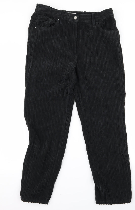 peruna Womens Black   Trousers  Size 8 L25 in