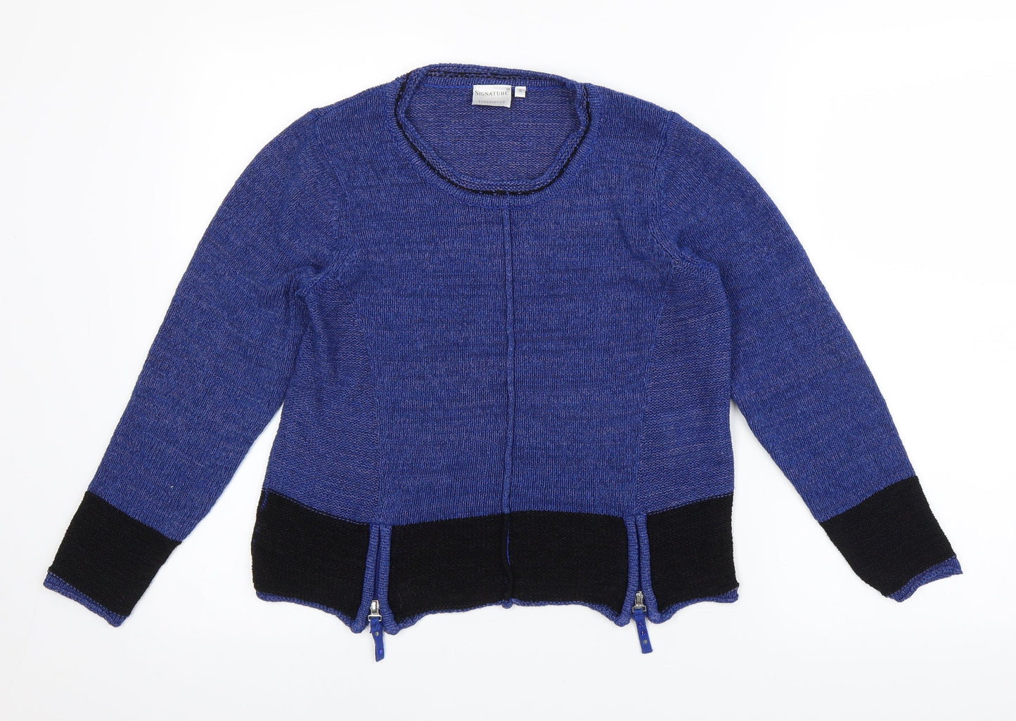 Signature Womens Blue   Pullover Jumper Size S