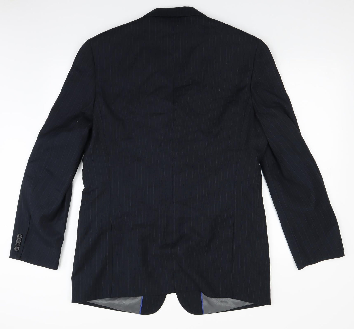 BHS Mens Blue Striped  Jacket Suit Jacket Size 42