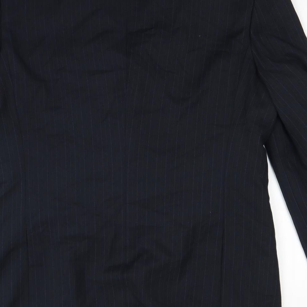 BHS Mens Blue Striped  Jacket Suit Jacket Size 42
