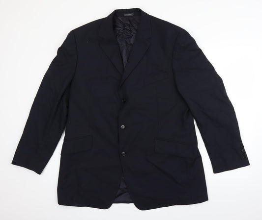 Preworn Mens Blue   Jacket Suit Jacket Size 44