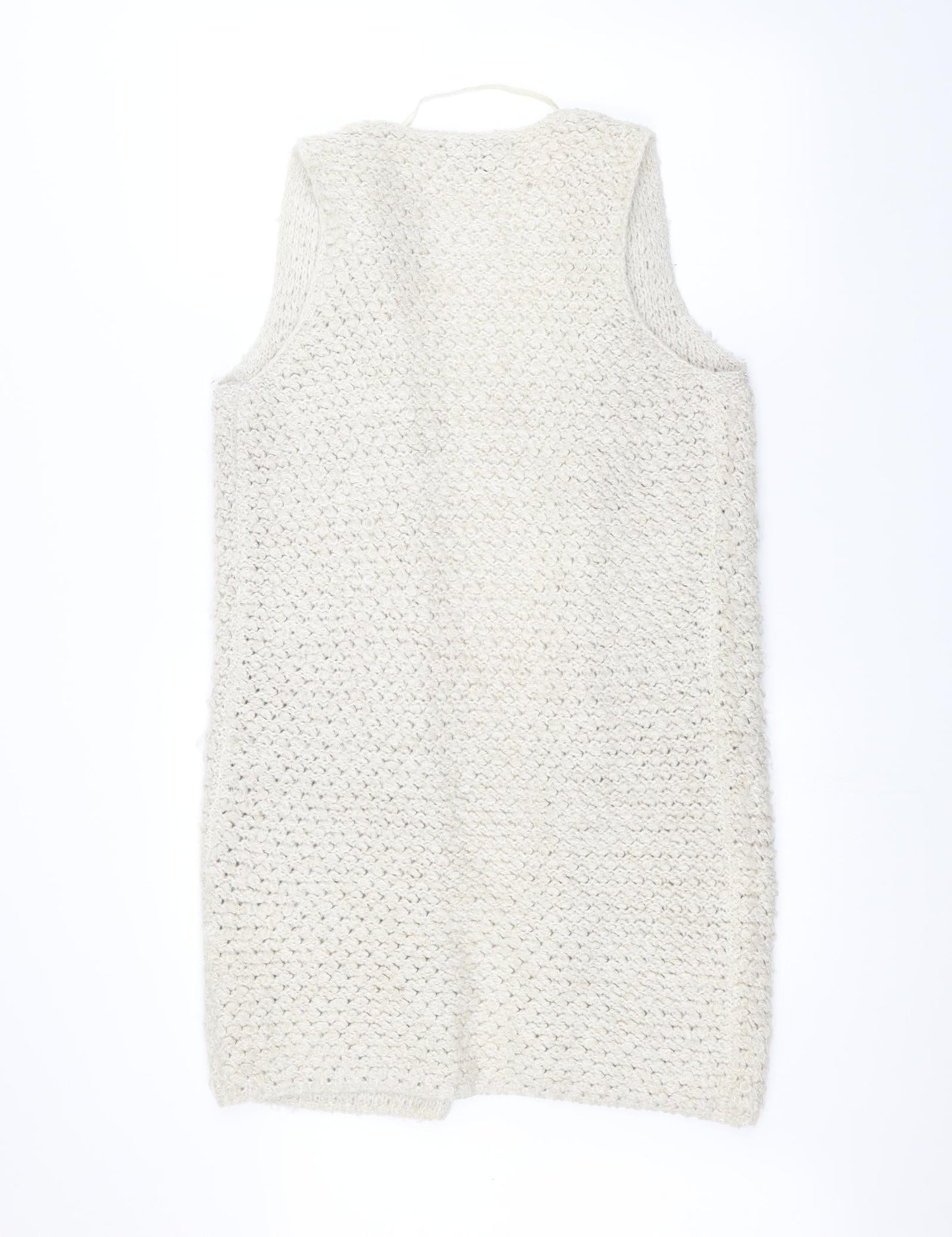 atmosp Womens White  Knit Jacket Coatigan Size S