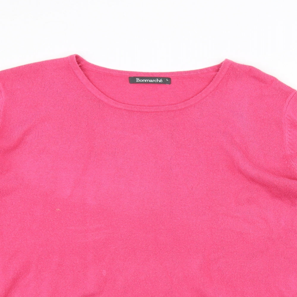 Bonmarché Womens Pink   Pullover Jumper Size L