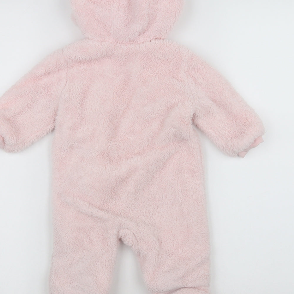 F&F Baby Pink Solid  Babydoll One Piece Size 3-6 Months
