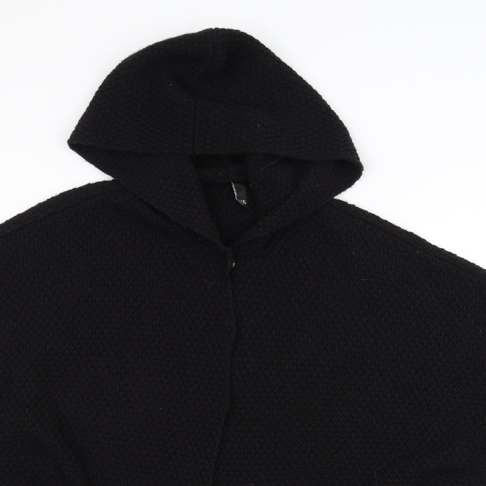H&M Womens Black  Knit Jacket Coatigan Size XS
