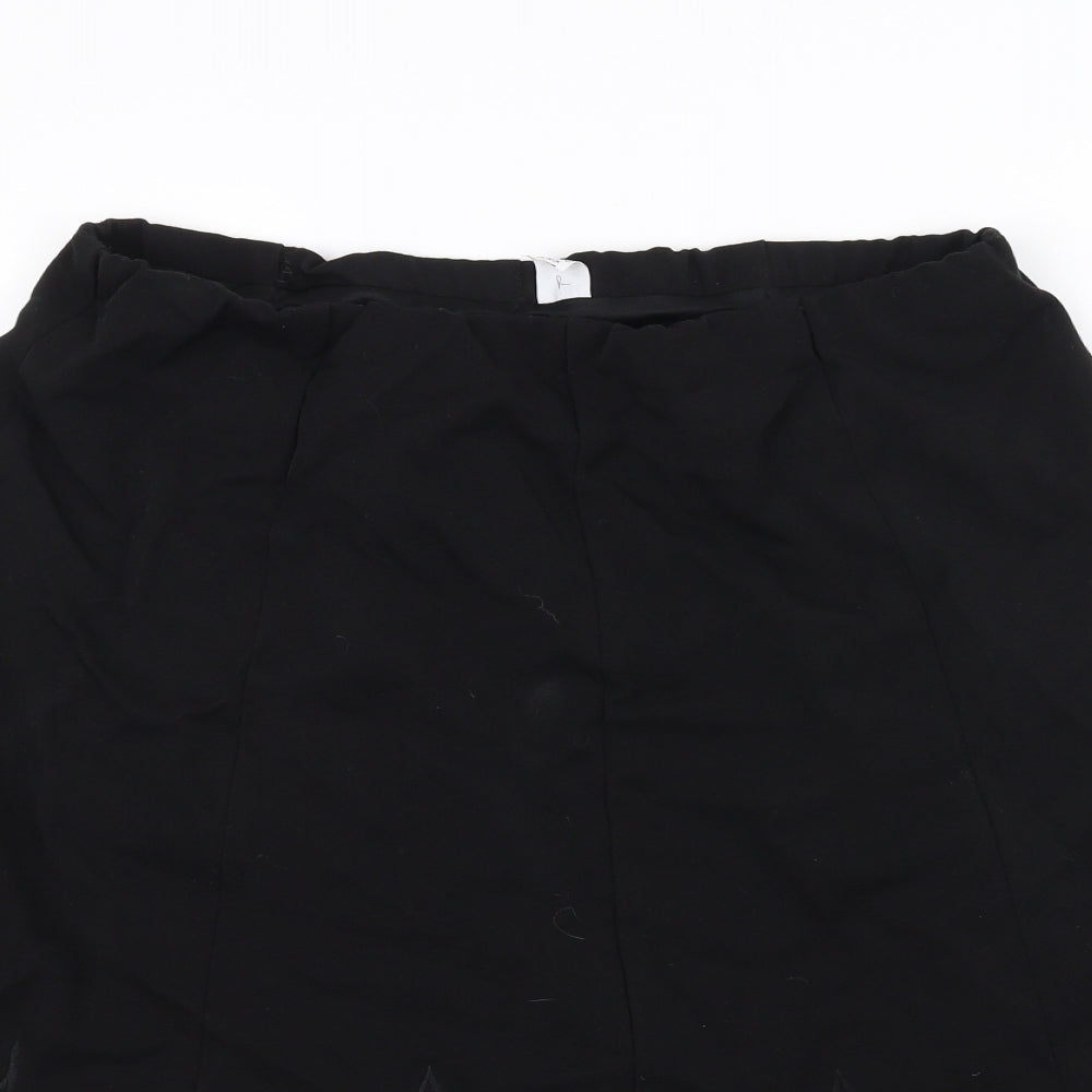 Preworn Womens Black   A-Line Skirt Size 14