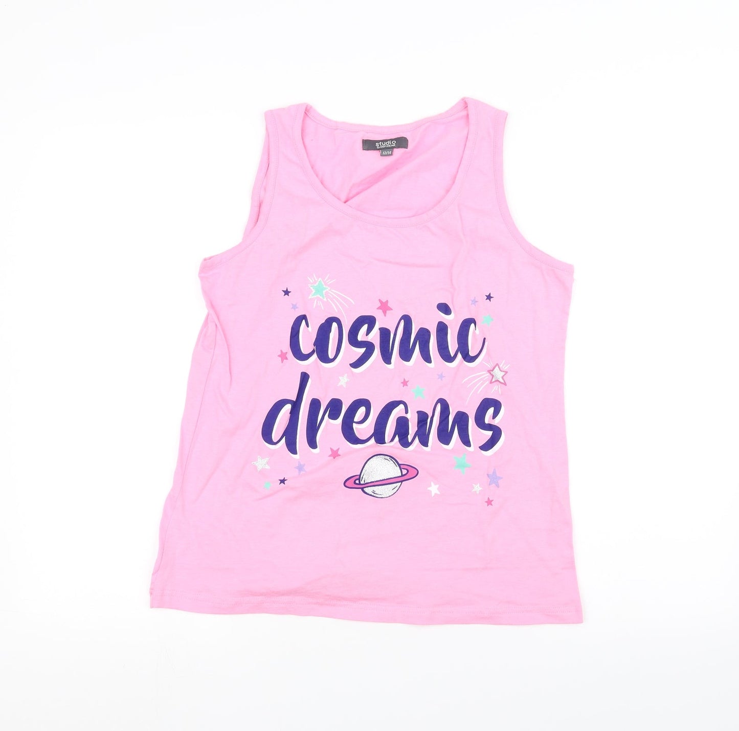 Studio Girls Pink   Basic Tank Size 12 Years