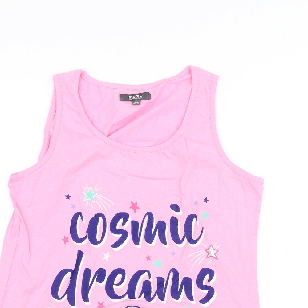 Studio Girls Pink   Basic Tank Size 12 Years