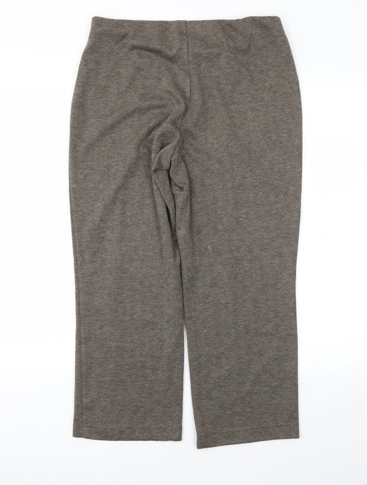 BM Womens Brown Herringbone  Trousers  Size 12 L24 in