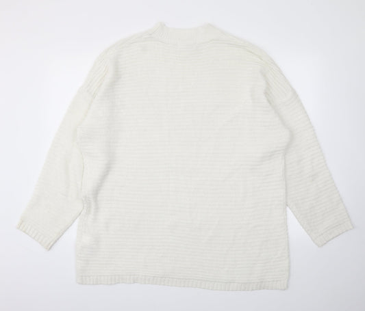 Missguided Womens White   Pullover Jumper Size 14