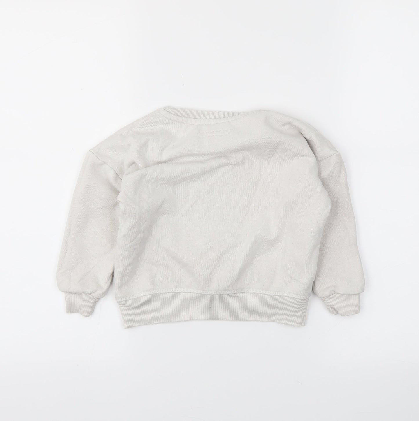 primar Girls White   Pullover Sweatshirt Size 3-4 Years