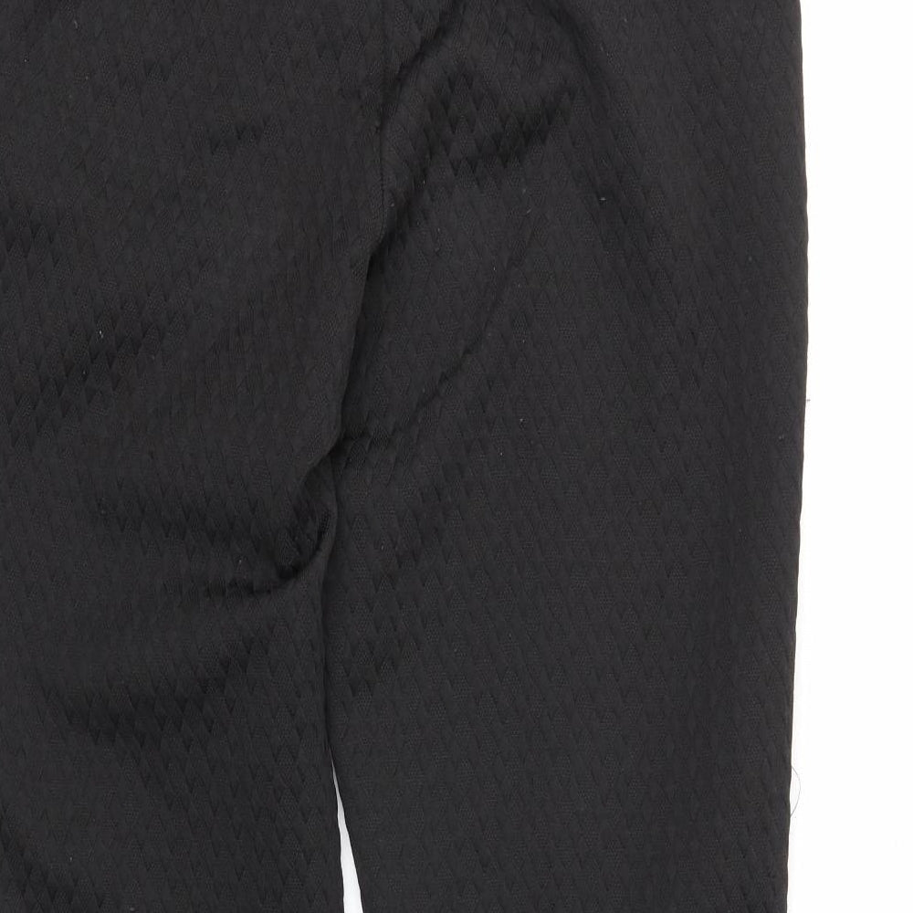 Select Womens Black   Cropped Trousers Size 12 L24 in