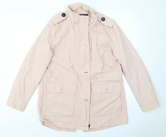 M&S Womens Pink   Overcoat Coat Size 14