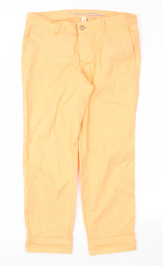 Gap Womens Orange   Chino Trousers Size 8 L28 in