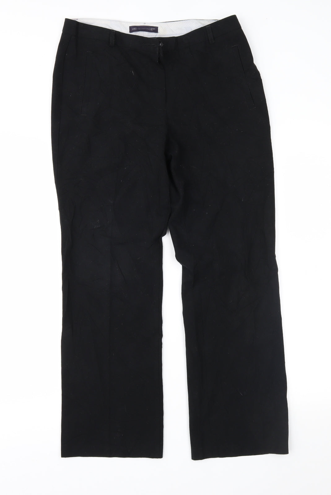 Marks and Spencer Womens Black   Trousers  Size 10 L27 in