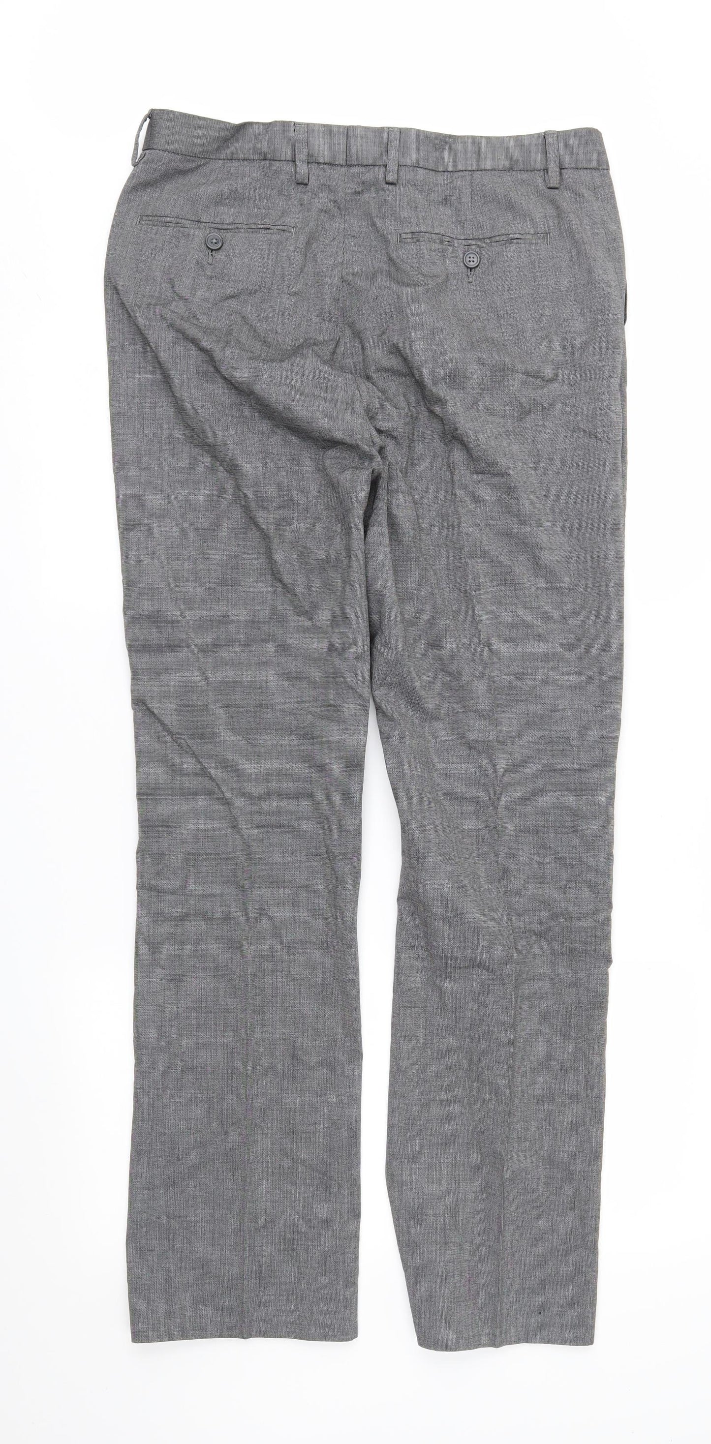Debenhams Mens Grey   Trousers  Size 34 in L33 in