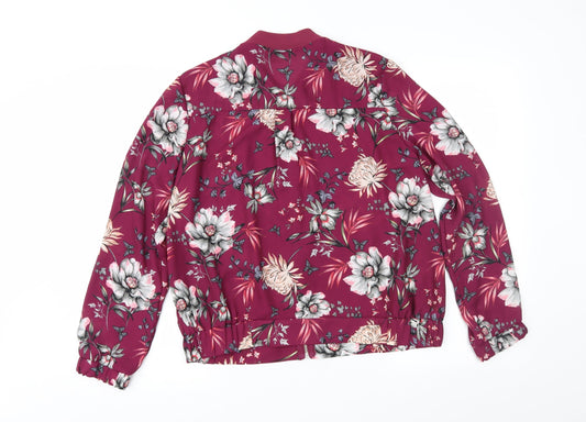 George Womens Purple Floral  Jacket  Size 12