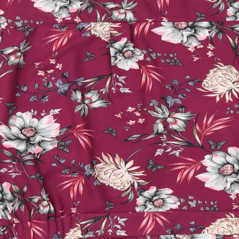 George Womens Purple Floral  Jacket  Size 12