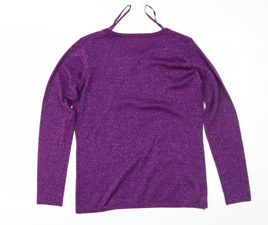 Bonmarché Womens Purple   Pullover Jumper Size XS