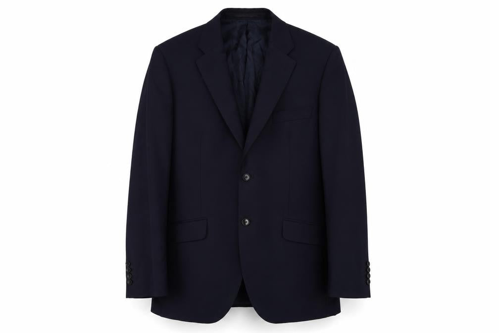 Mens 38 Chest Regular Howick Tailored Blue Two-Button Suit Jacket