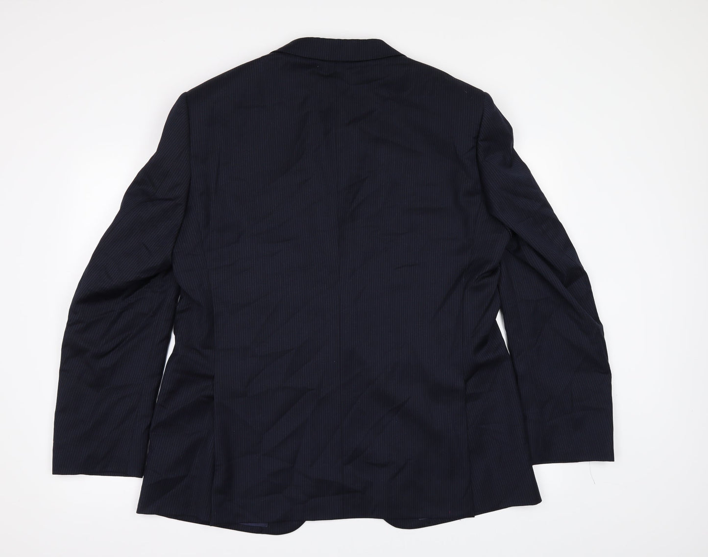 Marks and Spencer Mens Black Striped  Jacket Suit Jacket Size 42