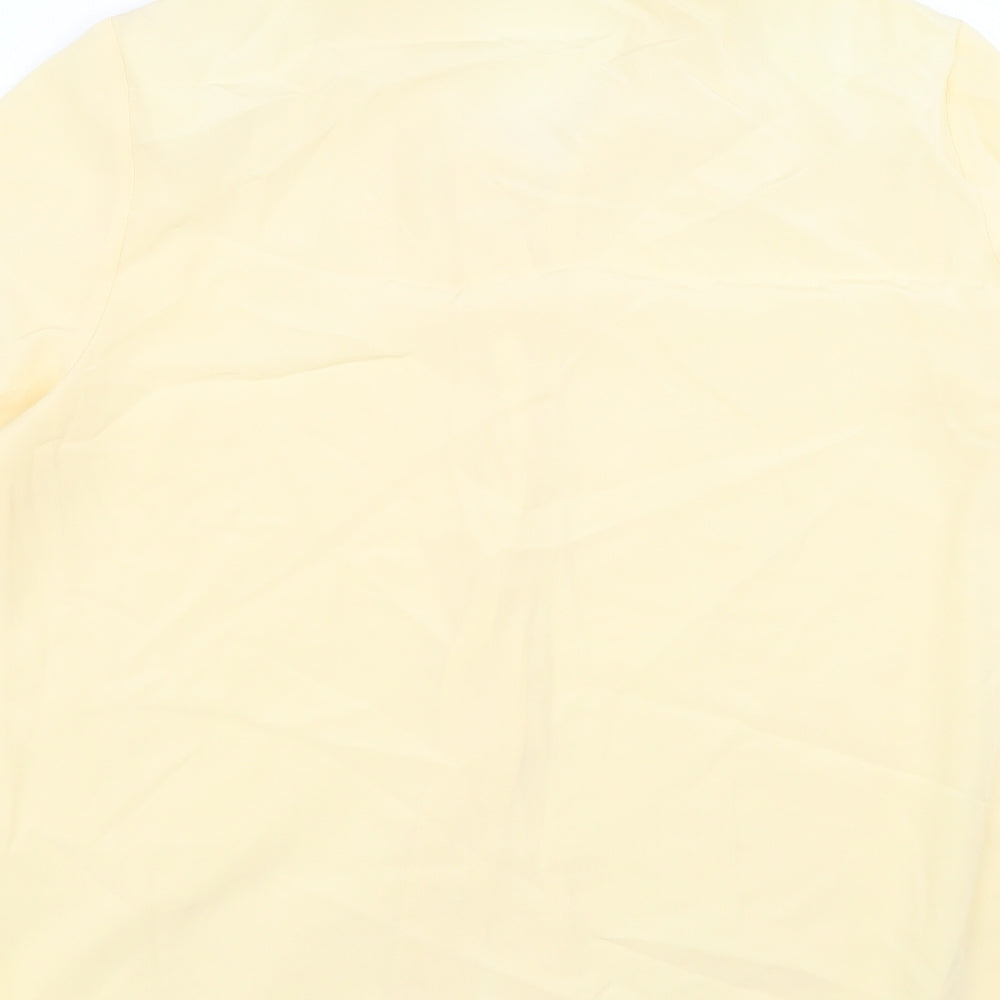 Design essentials Womens Yellow   Basic Blouse Size 16  - Embroidered detail