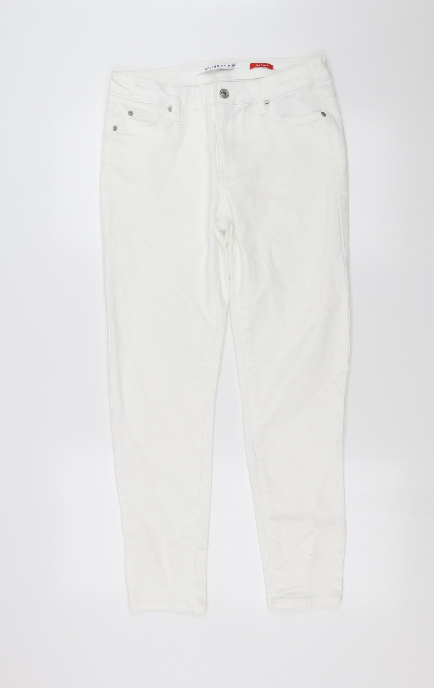Celebrity Pink Womens White  Denim Skinny Jeans Size 29 in L26 in