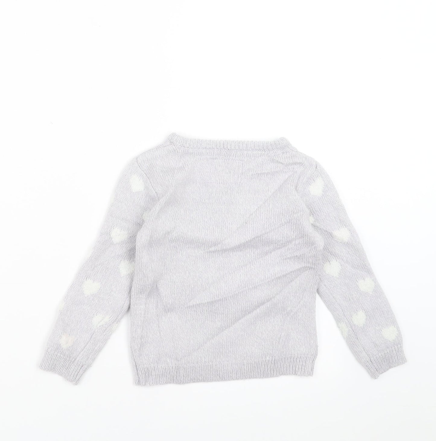 Primark Girls Purple   Pullover Jumper Size 3-4 Years  - snowman