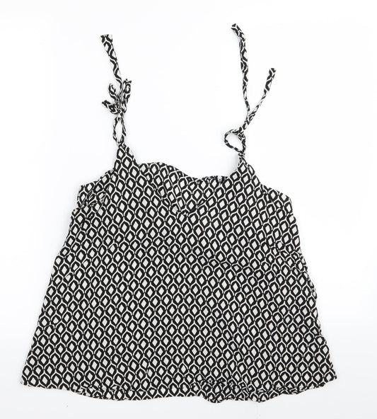 H&M Womens Black Geometric  Camisole Tank Size 8