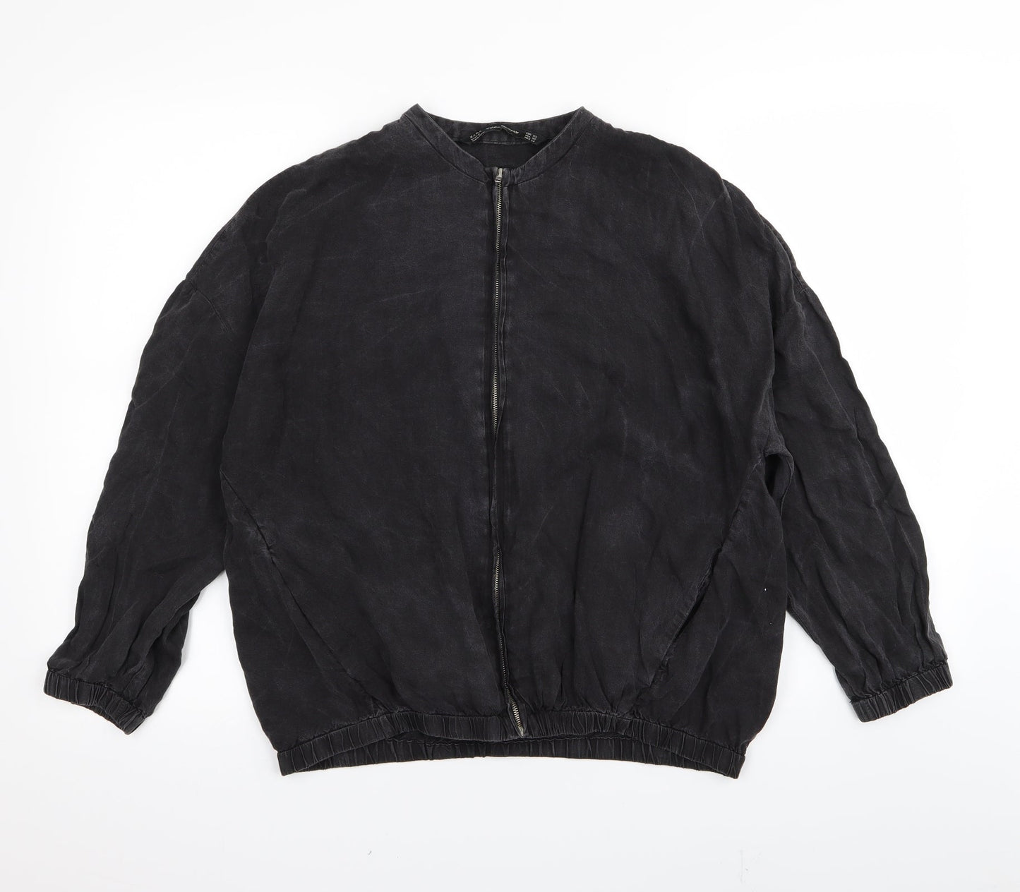 Zara Womens Black   Full Zip Jumper Size 4