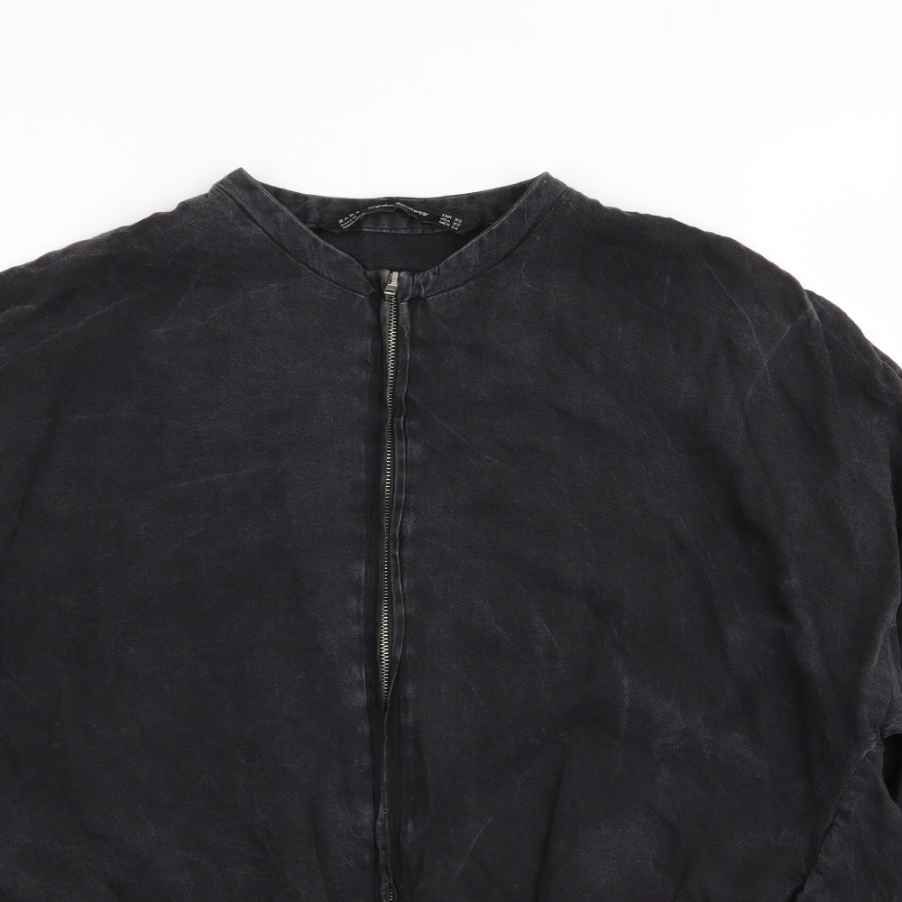 Zara Womens Black   Full Zip Jumper Size 4