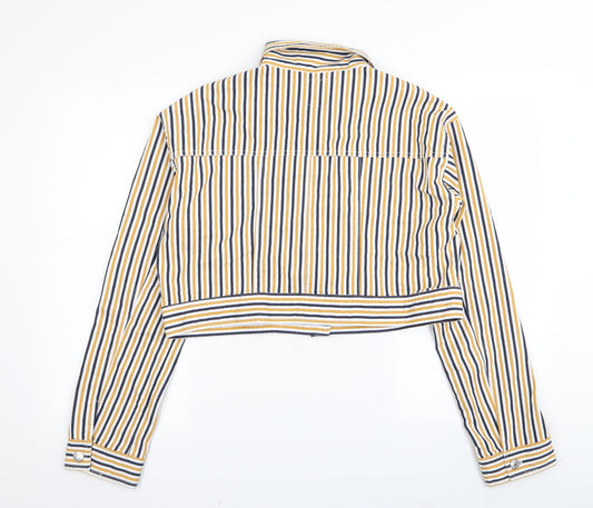 FOREVER 21 Womens Multicoloured Striped  Jacket  Size L  - denim jacket