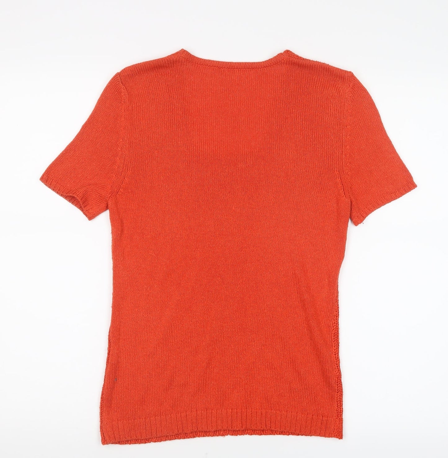 Per Una Womens Orange  Knit Pullover Jumper Size 10