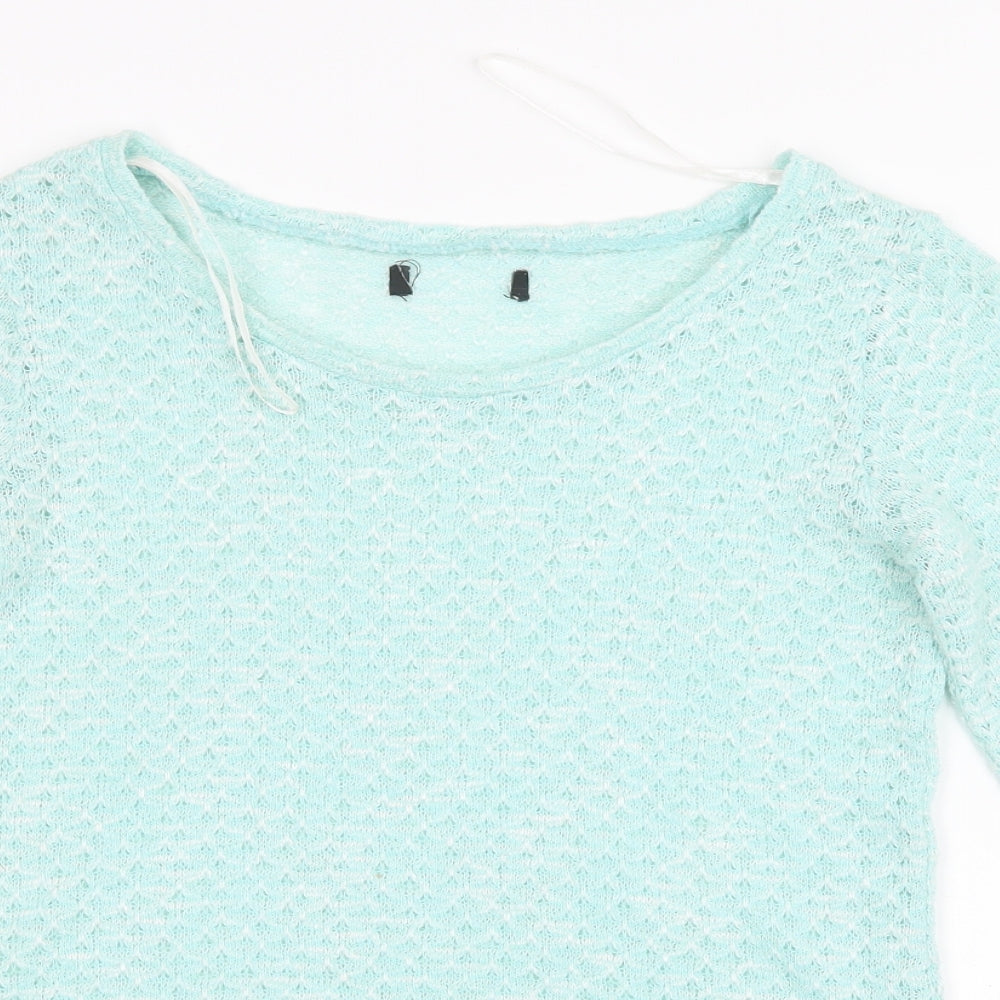 New Look Womens Green  Knit Pullover Jumper Size 8
