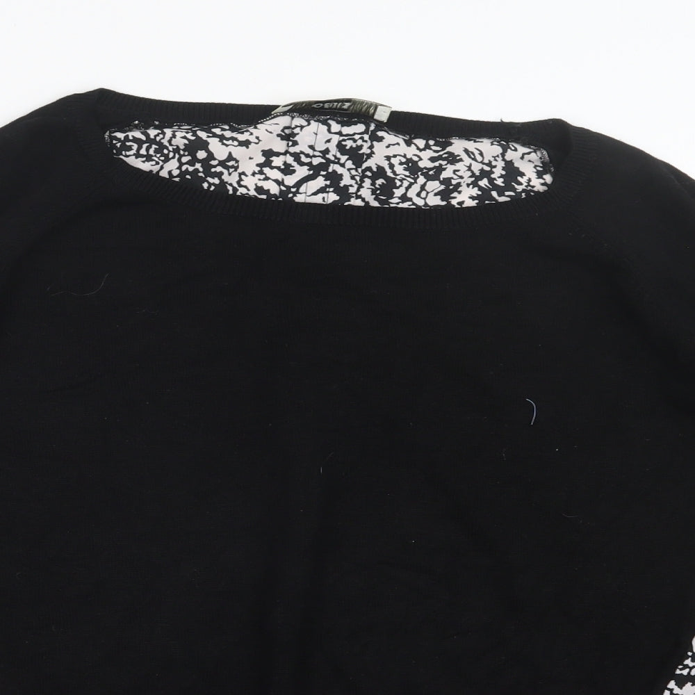 Oasis Womens Black   Basic T-Shirt Size S