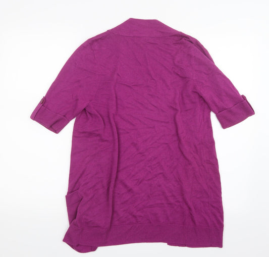 BHS Womens Purple  Knit Cardigan Jumper Size 8