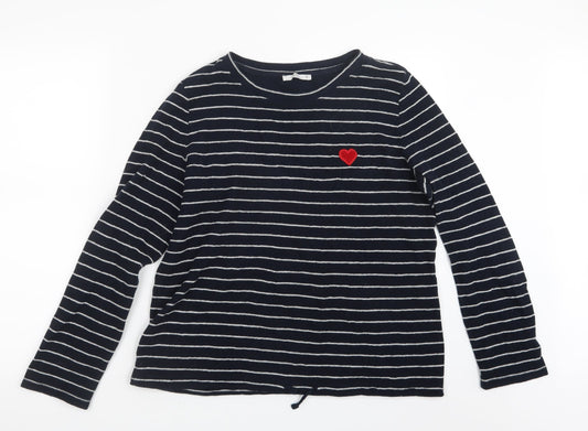 EDC Womens Blue Striped Knit Pullover Jumper Size XL