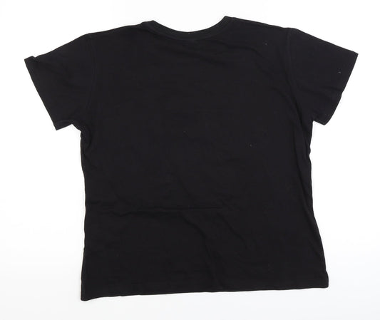 Preworn Womens Black   Basic T-Shirt Size L  - I'm hooked