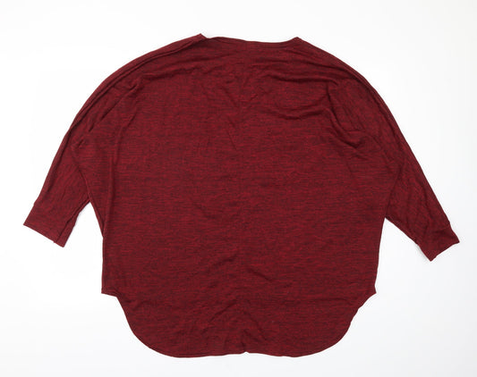 FEELING  Womens Red   Pullover Jumper Size L