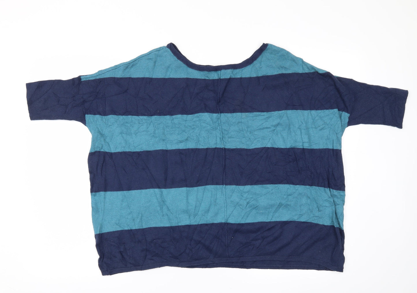 Dorothy Perkins Womens Blue Striped  Basic T-Shirt Size 10