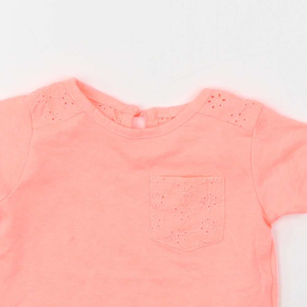 Primark Girls Pink   Basic T-Shirt Size 6-9 Months