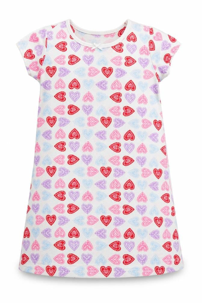 Nutmeg Girls White   Tunic T-Shirt Size 8-9 Years  - Loveheart