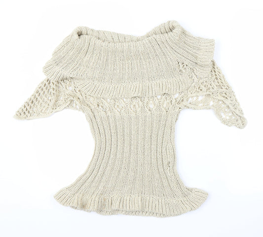 Ogo Womens Beige   Pullover Jumper Size S