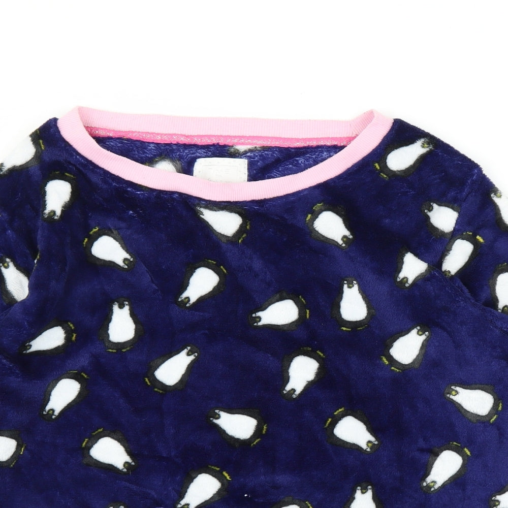 Matalan Womens Blue Solid  Top Pyjama Top Size M  - Penguin