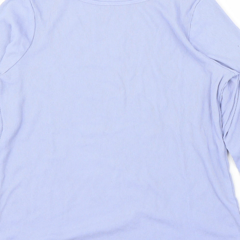 M&S Womens Blue   Basic Blouse Size 14