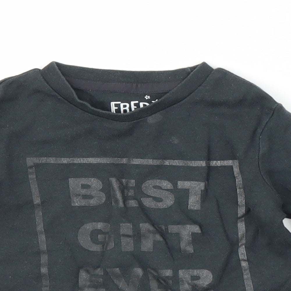 Fred & Flo Boys Grey   Basic T-Shirt Size 12-18 Months
